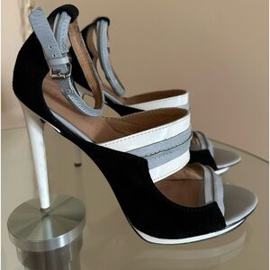 L.A.M.B. Jane Leather/Suede Heel Pumps Size 9.5